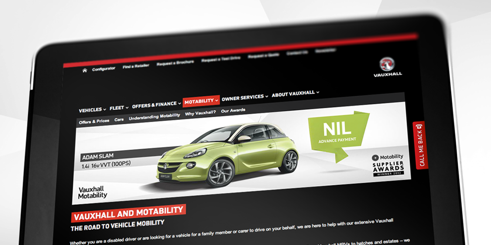 Vauxhall website