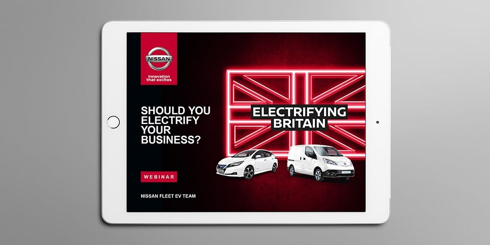 Nissan Electrify Britain campaign creative
