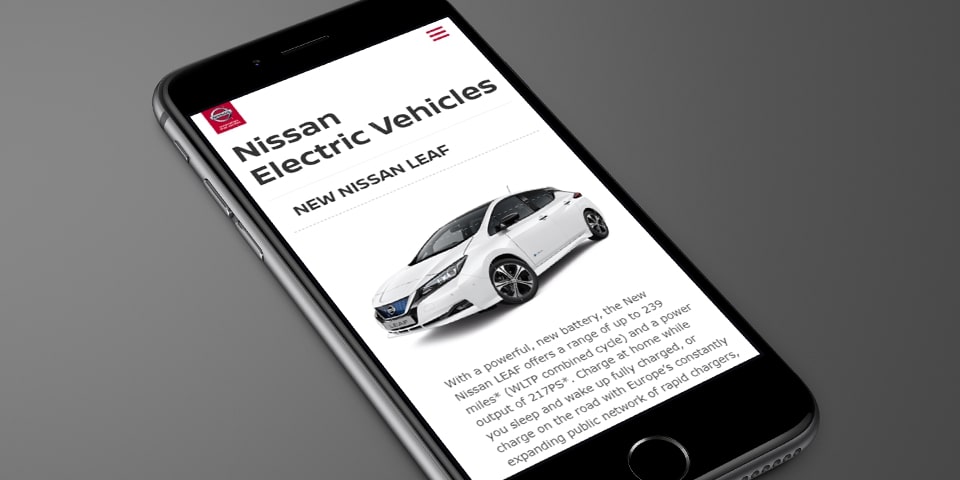Nissan Electrify Britain campaign materials