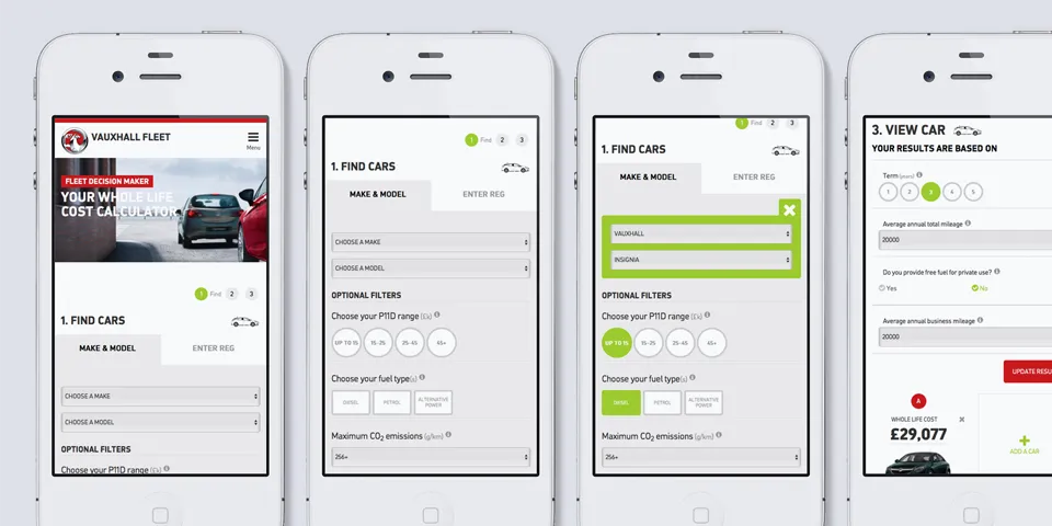 Whole Life Cost Calculator detailed cost summary charts